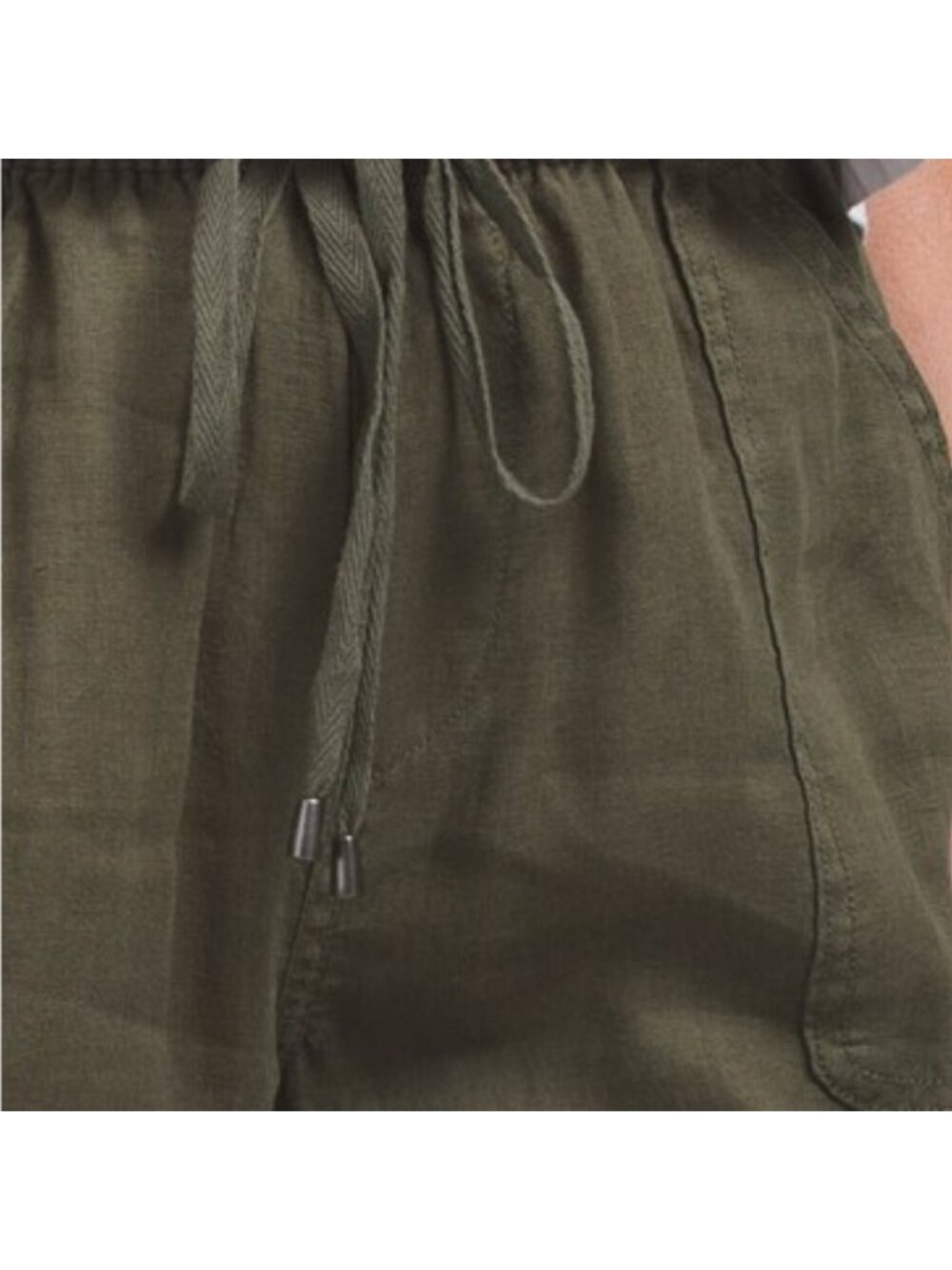 NICOLE MILLER NEW YORK Linen Joggers With Two Cargo Thigh Pockets - Picture 3 of 3